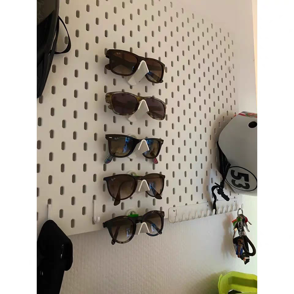 适用宜家五金少女圆孔洞洞板配件圆孔 通用免打孔太阳眼镜支架