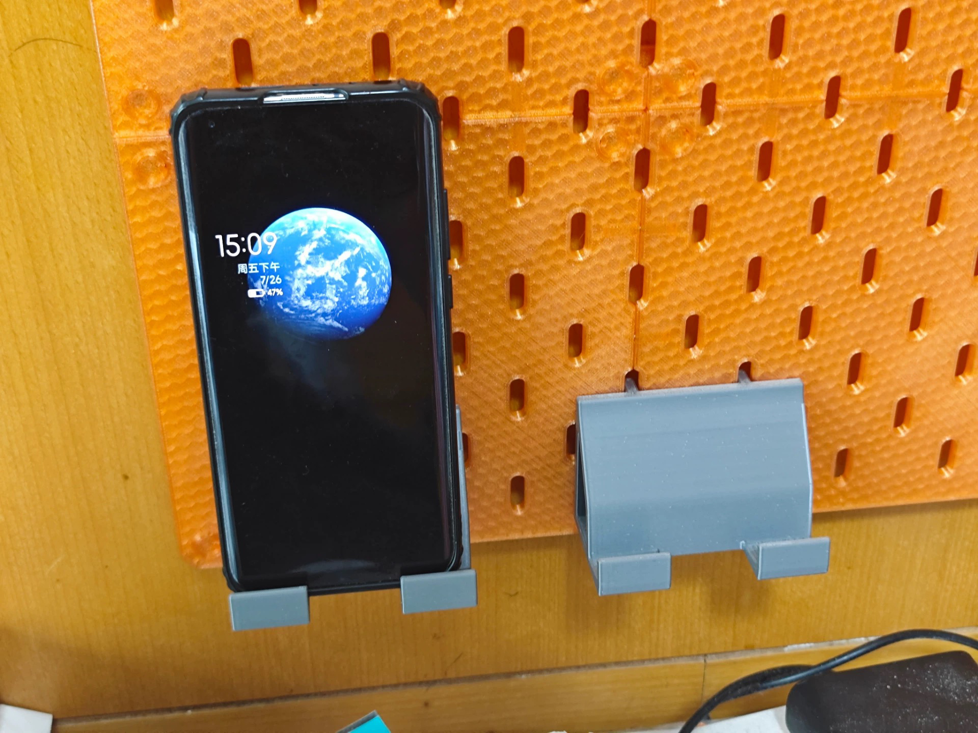 适用宜家SKADIS斯考迪斯 宜家洞洞板配件 手机支架