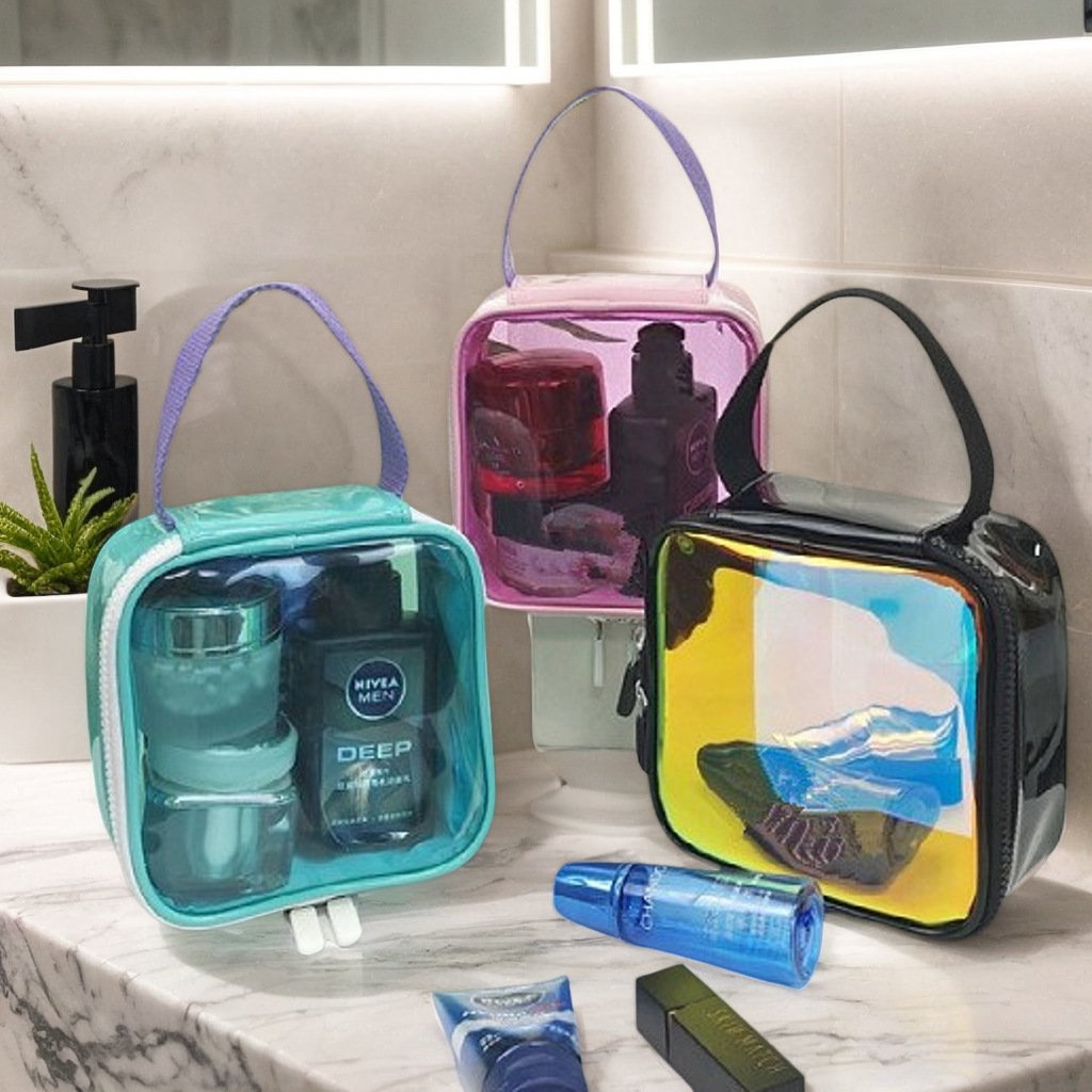 化妆包定制高颜值大容量ins风PVC防水透明洗漱包旅行便携式收纳包