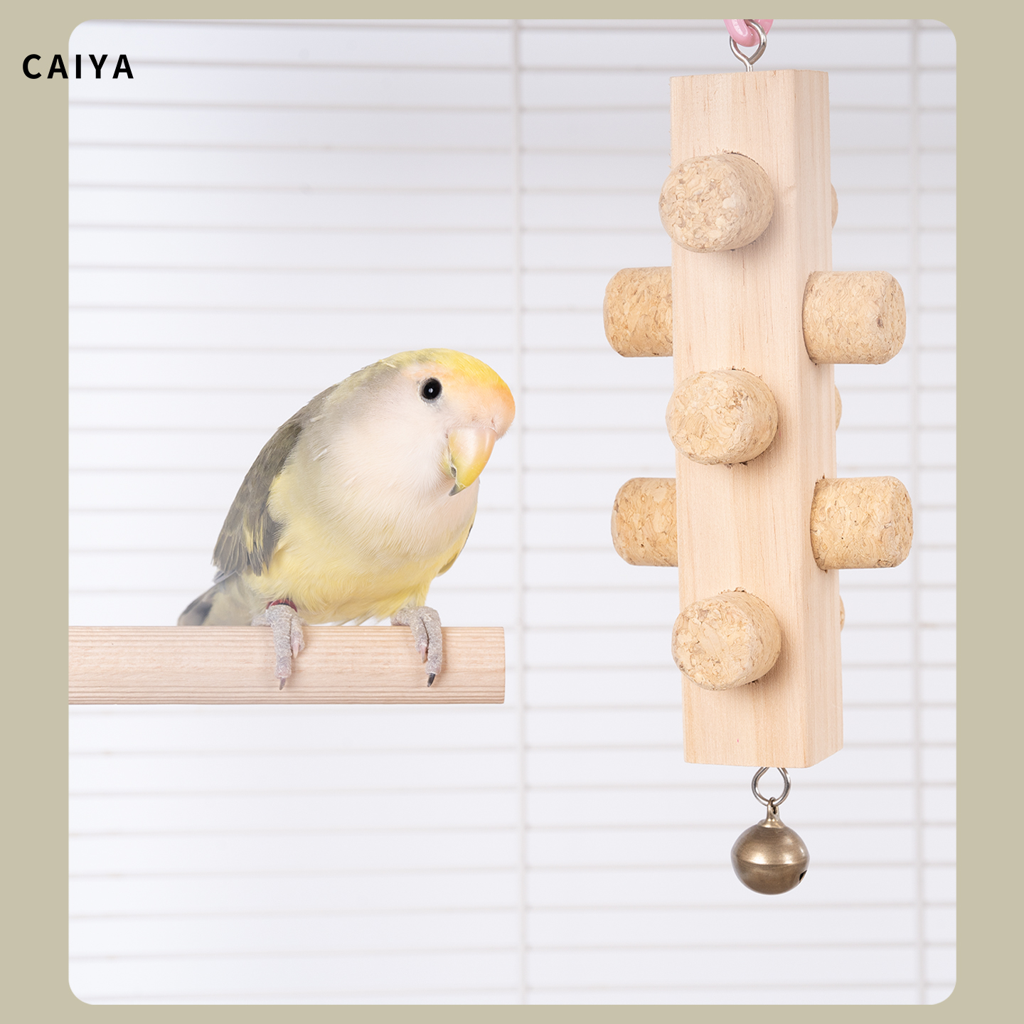 caiya鹦鹉啃咬玩具解闷自嗨磨嘴