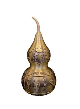 黄铜精雕葫芦花开富贵麒麟五牛龙头家居摆件祥云铜艺镇宅