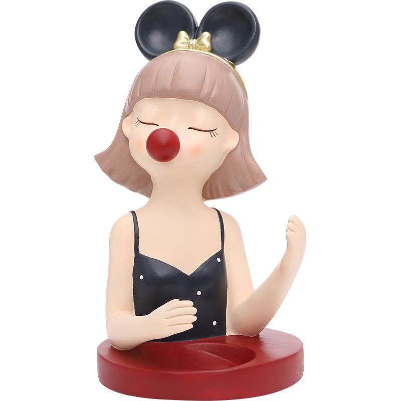 轻奢泡泡女孩红酒架酒柜装饰摆件创意酒瓶收纳架酒座家居饰品