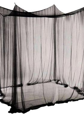 四角蚊帐床篷蚊帐公主卧室装饰大号黑色帐篷方形蚊帐现货