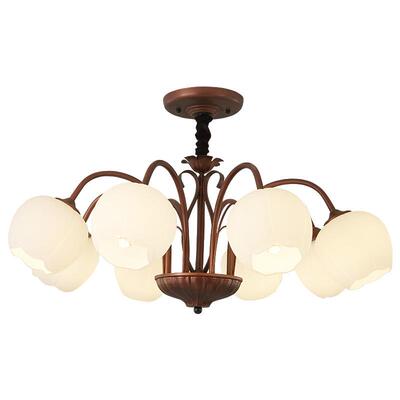 复古卧室灯美式吊灯主卧客厅大气餐厅极简约乡村法式玻璃房间