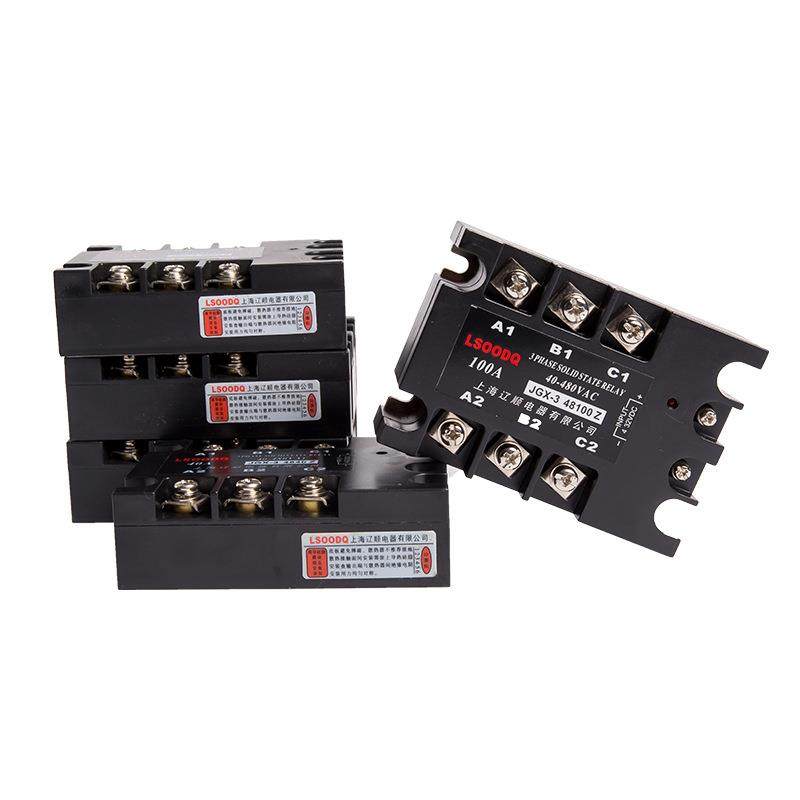 上海辽顺增强型JGX-34825Z40A/60A/80A直流控交流三相固态继电器