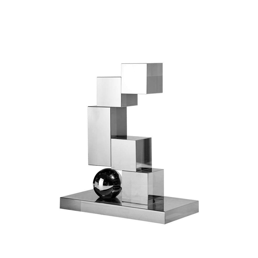 现代简约轻奢几何方块阶梯摆件售楼处客厅酒柜办公室玄关软装饰品,家居饰品,装饰摆件,淘宝优惠券,粉丝福利购,淘宝优惠卷