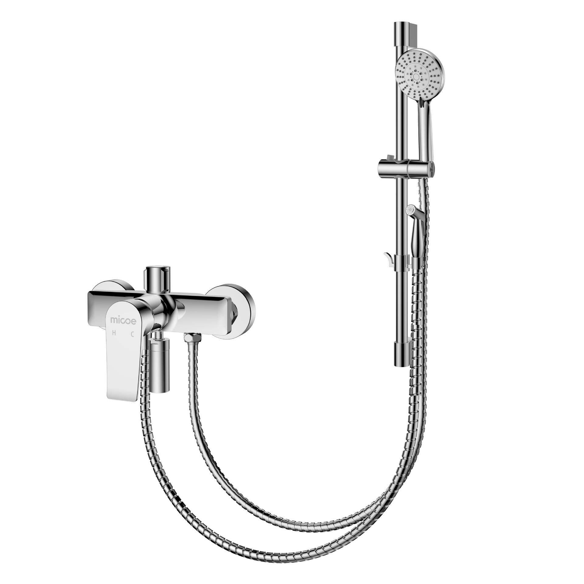 铜主体龙头5档出水手持花洒增压喷头简易淋浴花洒套装