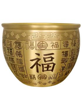 铜百福缸铜缸摆件家居纳福水缸聚宝盆装饰工艺品铜制品