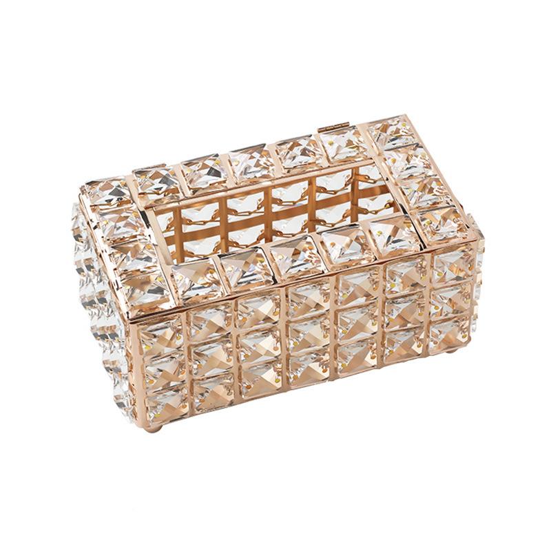 北欧风in意s铁艺水晶纸无品牌/巾客厅收抽纳纸盒创房间卧盒室桌面