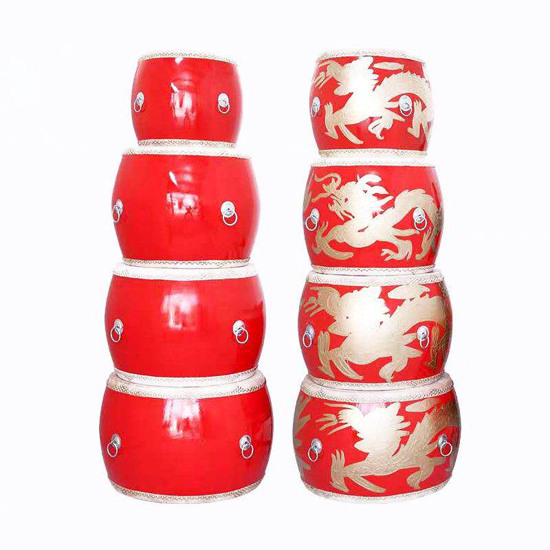 厂家直销16寸18寸20寸24寸1米牛皮鼓龙鼓堂鼓战鼓大鼓中国红鼓