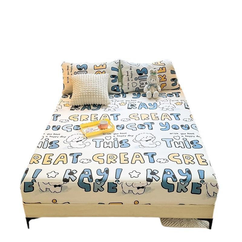 单品/ITZins简约水洗云棉床笠床罩席梦思床保垫护套筋1.5一圈皮1.