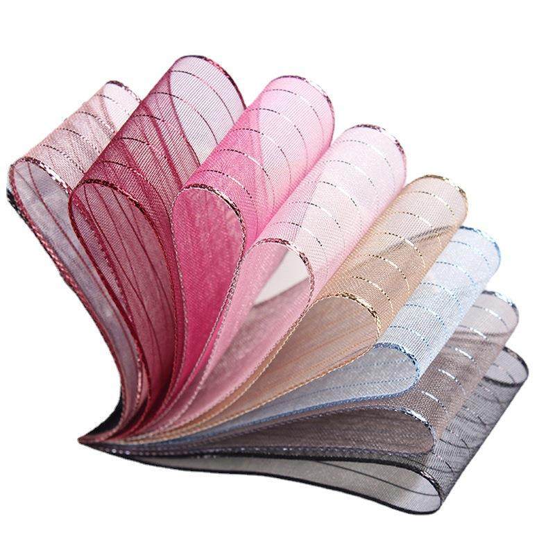 鼎信亮丝条纹丝带DIY手工发饰花束包装透明雪纱带蝴蝶结彩带,纺织面料/辅料/配套,织带/丝带/缎带,淘宝优惠券,粉丝福利购,淘宝优惠卷