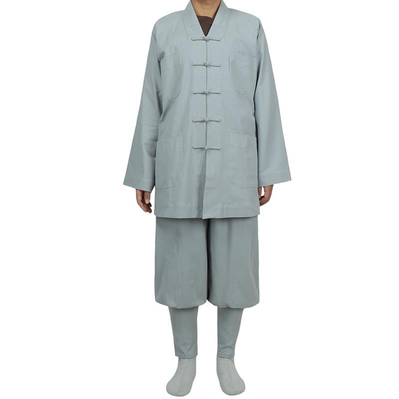 新款善之缘僧服麻料短褂套装免绑腿僧人秋冬保暖和尚服出家男女款