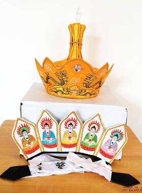 新款新式特价佛具饰品僧人毗卢帽 五佛冠 毗卢冠 僧帽方丈和尚帽