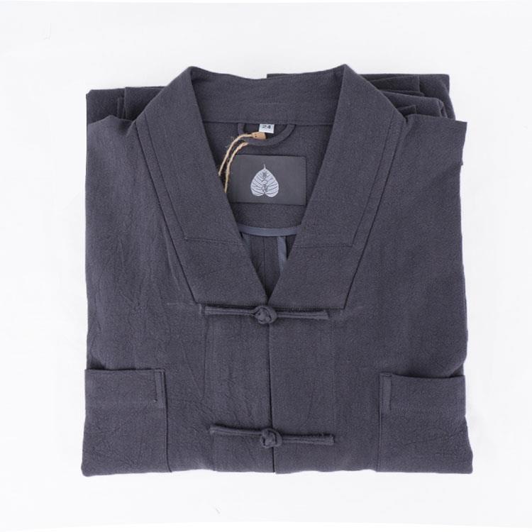 新款僧服女款亚麻棉比丘尼春秋冬季加厚套装僧衣小褂出家和尚服善