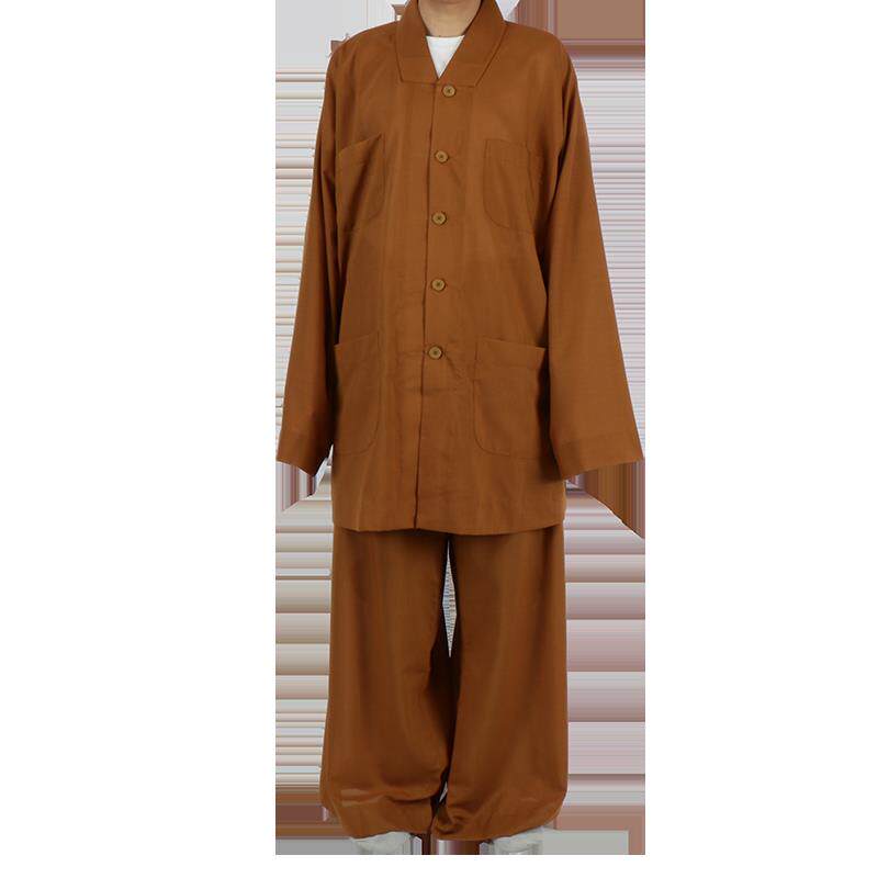 新款远尘僧服短褂高档四季毛料僧人男女款出家人套装和尚用品小褂