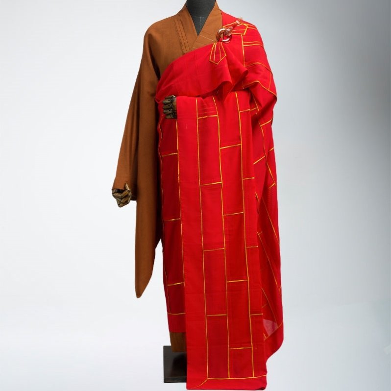 新僧服祖衣金边袈裟25条麻纱法衣僧衣七衣忏衣法会和尚服方丈搭衣