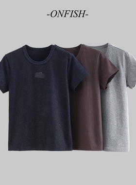 2024年夏季新款闪亮平纹针织圆领短袖通勤T恤FL60288