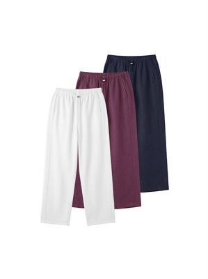 2026新款外贸单天丝亚麻松紧腰休闲裤女宽松休闲百搭长裤ZZ200538