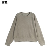 插肩女宽松显瘦百搭卫衣打底衫 2026秋冬款 圆领云朵羊毛长袖 A367