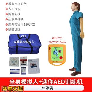 全身心肺復蘇假人加AED體外除顫儀模型氣道開放CPR廠家直銷教具