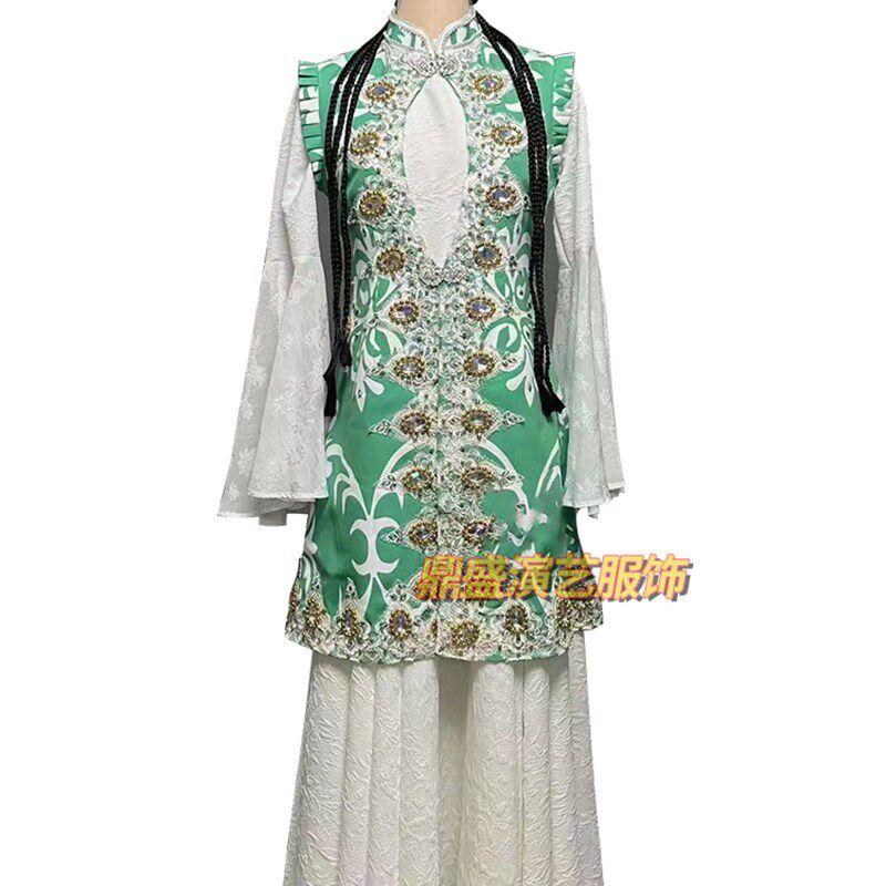 少数民族回族天山姑娘舞蹈服装传统盛装礼仪服饰X舞台表演舞服