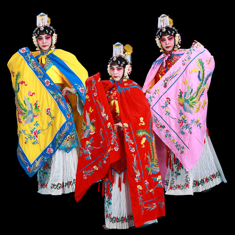 女绣凤斗篷 古装披风戏曲花旦小姐D绣花外披 虞姬娘娘皇后凤袍戏