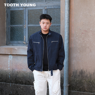 郑一爱穿搭 【极简主义】cleanfit短款外套纯色宽松男士立领夹克