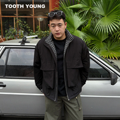 郑一爱穿搭 棉衣 立领棉服格纹宽松大码 小郑棉服 大口袋秋冬美式