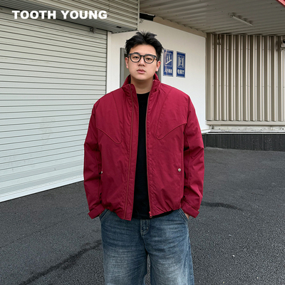 郑一爱穿搭【浪漫冬季】冬季简约纯色男宽松立领棉服大码外套