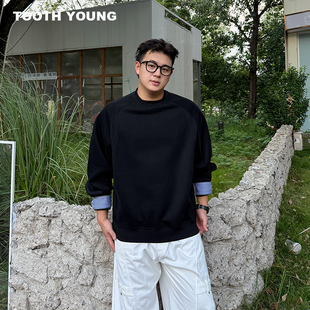 郑一爱穿搭【次元卫衣】400g显瘦宽松套头卫衣秋季男装解构上衣