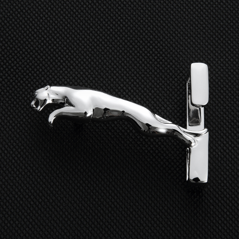 S925纯银捷豹皮带扣头男士裤腰带