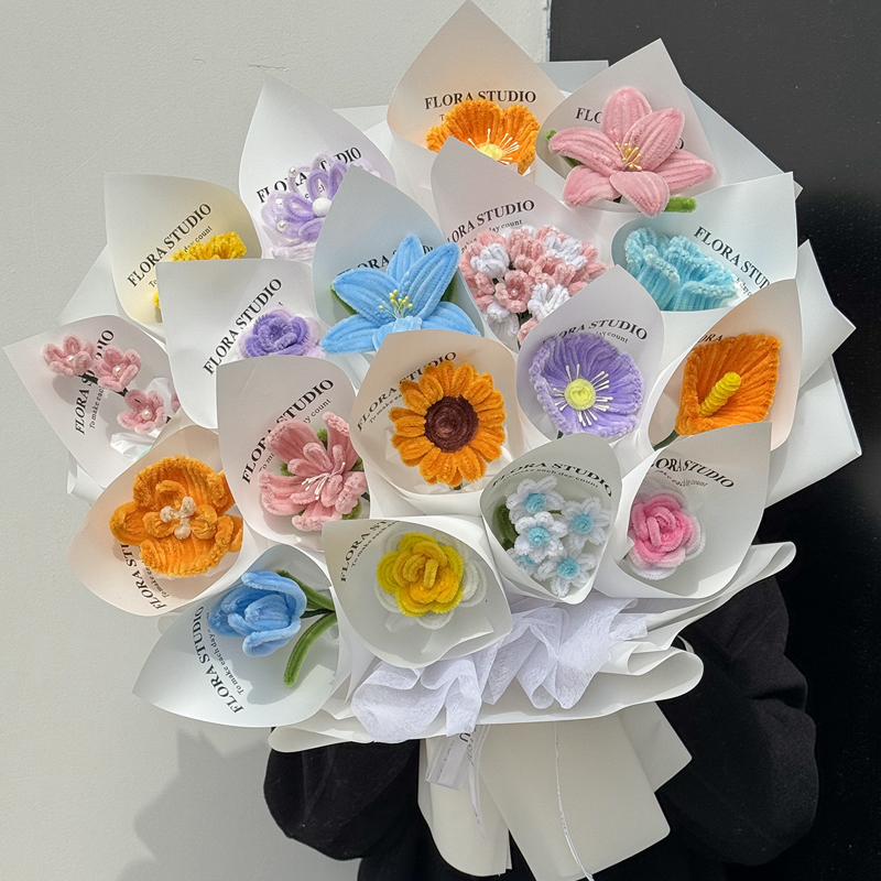 扭扭棒一岁一礼花束diy手工自制材料包生日礼物创意礼品送女朋友