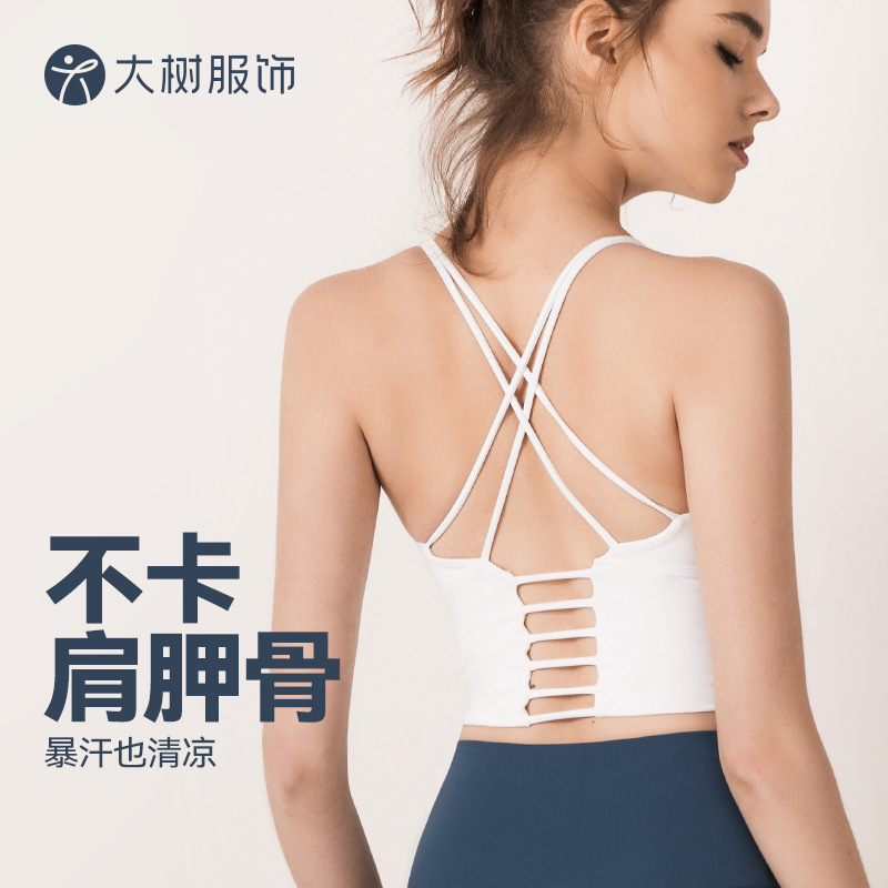 宁波大树服饰有限公司背心bra交叉美背修身显瘦运动文胸瑜伽服女