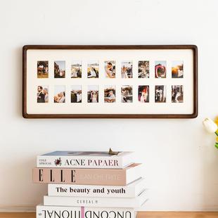 洗照片做成多宫格实木相框摆台挂墙婚纱照定制装裱框情侣圣诞礼物