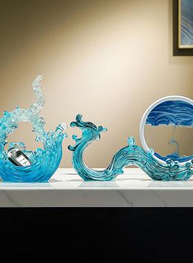 龙年流沙画摆件客厅电视柜酒柜装饰轻奢高档玄关钥匙收纳乔迁礼物