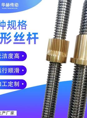 梯形丝杆螺母螺杆Tr14 30 32 36 38 40 45 50 60*1 2 45钢T型丝杠