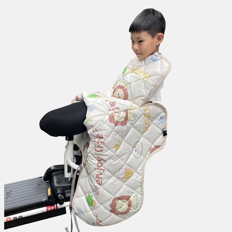 电动车后座挡风被冬季儿童亲子款电动摩托加厚加绒防水保暖防风罩