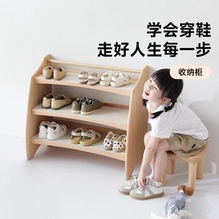 柜家用门口窄柜储物柜收纳置物架宝宝专用鞋 异果酱实木儿童小鞋 架