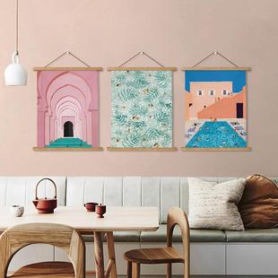 饰挂毯布画挂轴画 网红背景布ins挂布客厅床头卧室挂画布艺文艺装