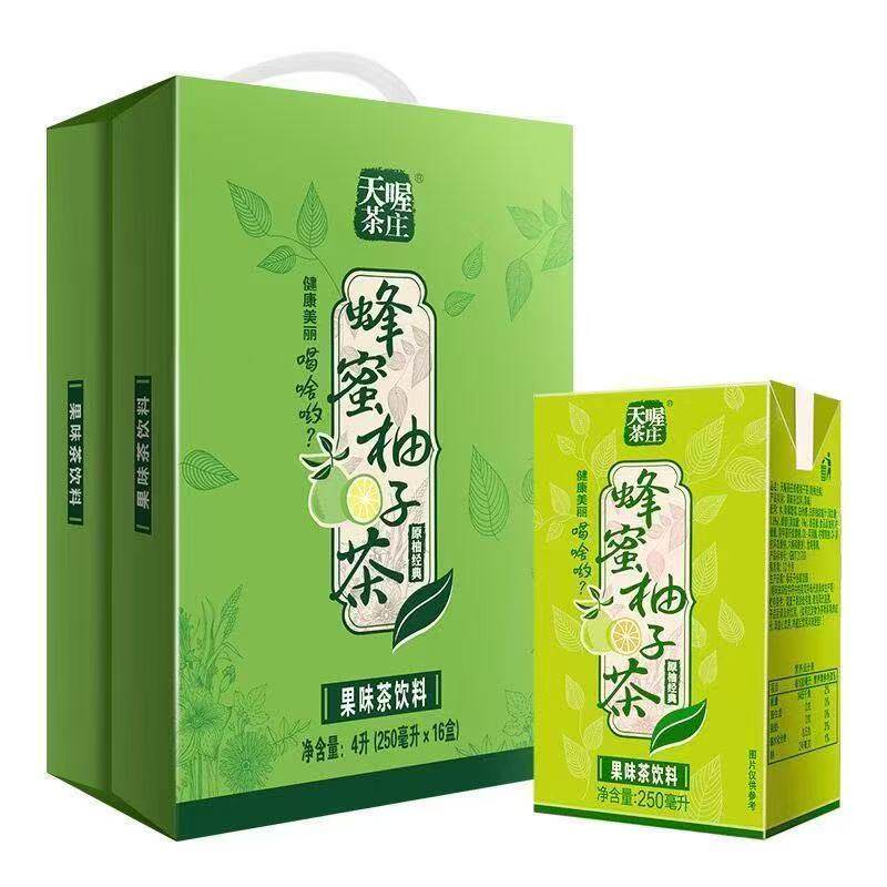 新货250ml礼盒整箱清爽解腻果味茶饮料一整箱天喔蜂蜜柚子茶
