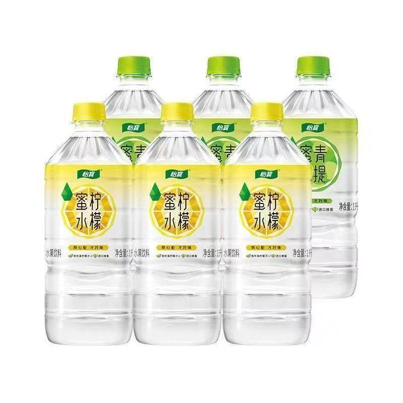 12瓶 怡宝蜜水柠檬青提口味饮料1L蜜水果味饮品低糖大瓶休闲饮料