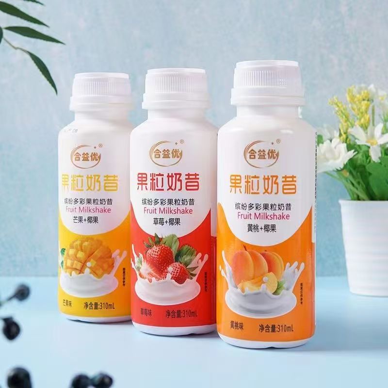 合益优果粒酸牛奶昔310mL芒果味