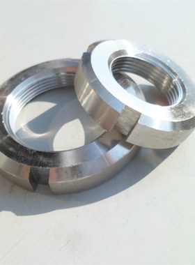 GB812 304不锈钢圆螺母 开槽螺帽M38M45M48M50M52M55M56M58*1.5*2