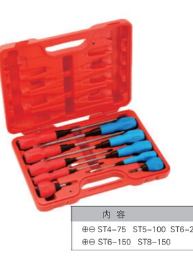 jtech捷科ST软柄改锥螺丝刀批起子带磁性工业组套套装十字花型