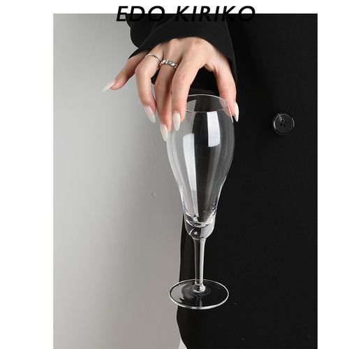 含笑杯水晶玻璃高脚杯香槟杯酒杯