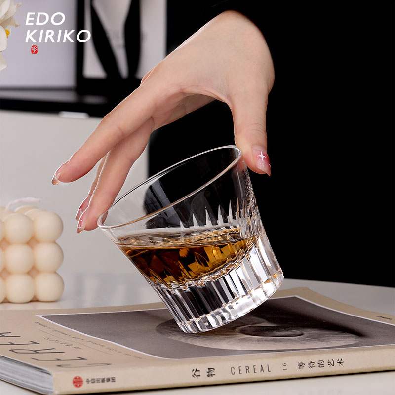 江户切子剑轮舞纯手工威士忌杯