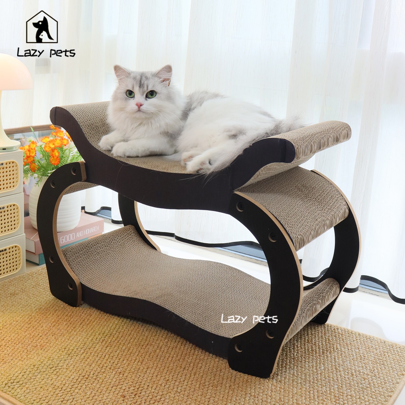 猫抓板猫窝一体耐磨瓦楞纸猫爪板