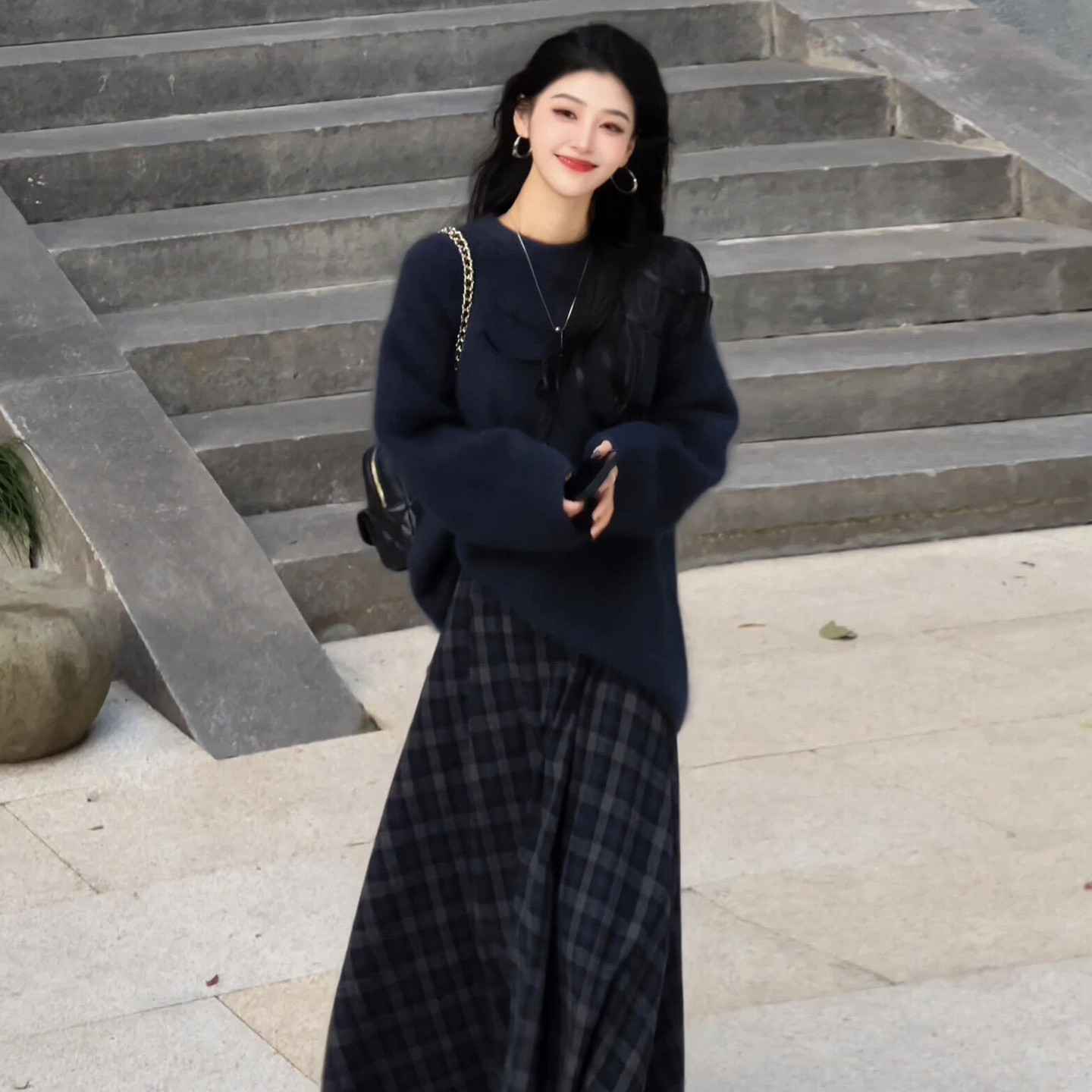 针织毛衣连衣裙子女2026