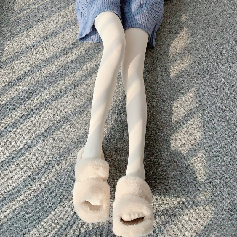 纯欲奶白丝袜jk袜子少女纯色温柔多巴胺甜妹风穿搭美腿打底连裤袜